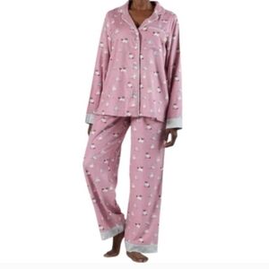 munki munki Pink Pajama Set with Cat Design